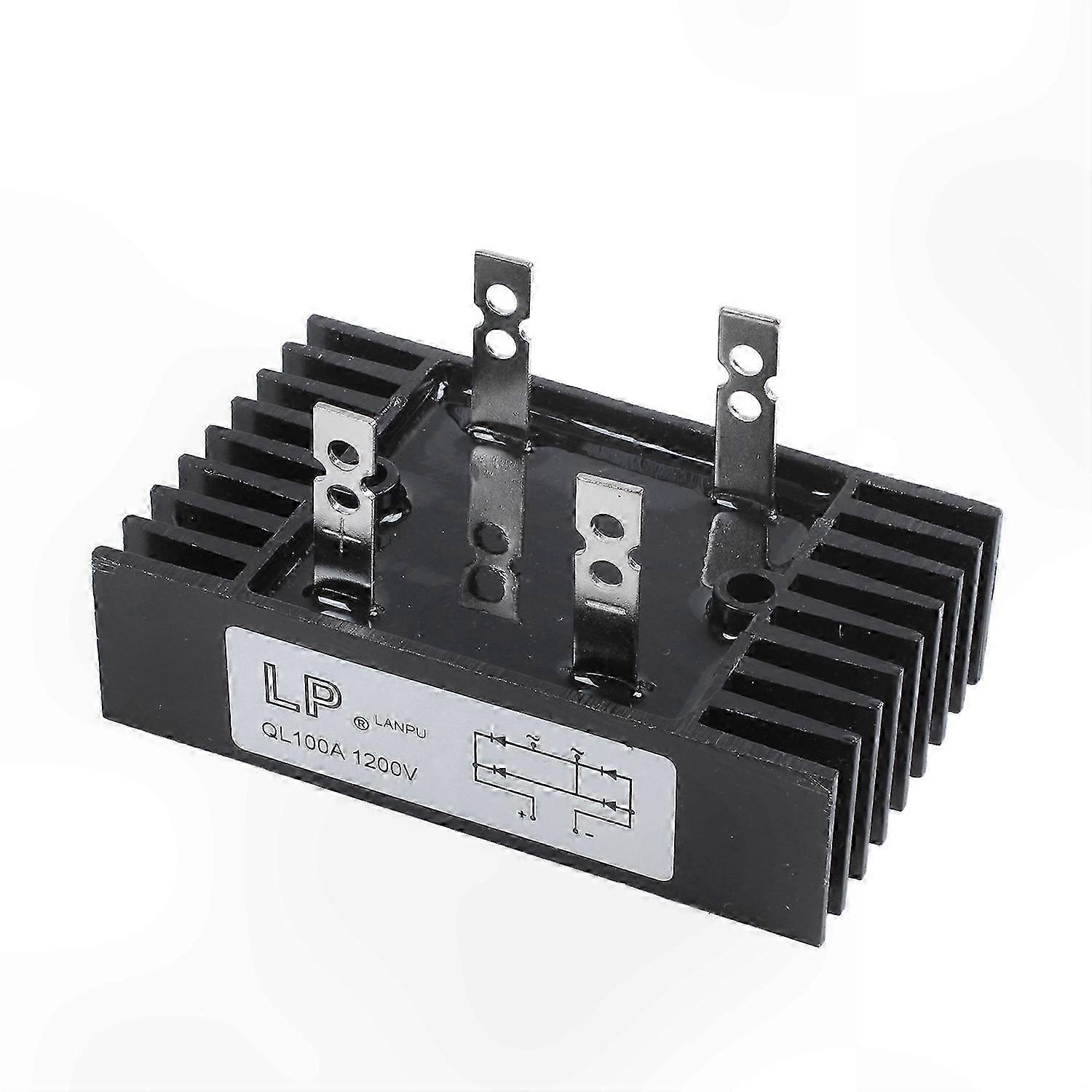 100A 1200V Single Phase Diode Bridge Rectifier with 4-Pin Design QL100 Type