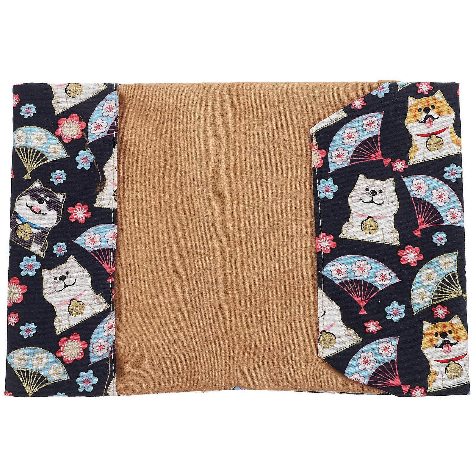 Dark Blue Book Protector Stretchable Book Cover for Journals