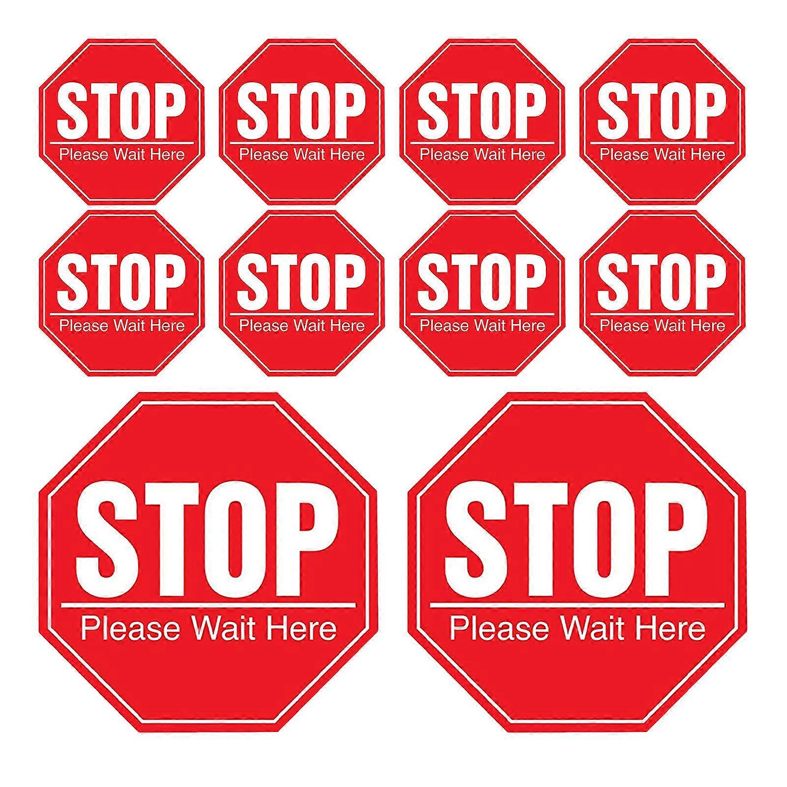 Social Distancing Stop Please Wait Here Sign Safety 30Pcs
