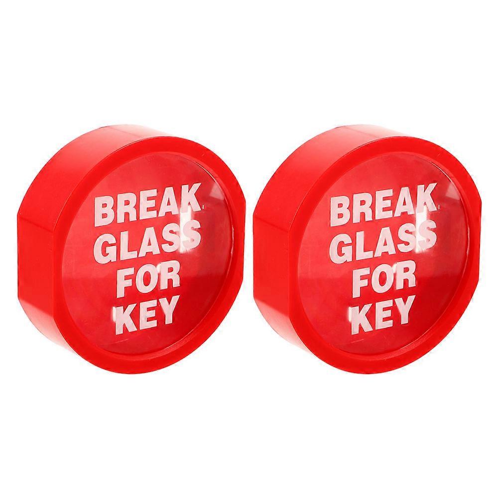 Red Wall-Mounted Key Lock Box for Emergency Use 6Pcs Plastic Security