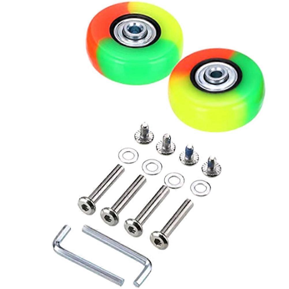 Replacement Caster Wheels 10 Sets Round 360 Degree Rotation Luggage Wheels For Roller Skates With Durable Load Bearing Capacity
