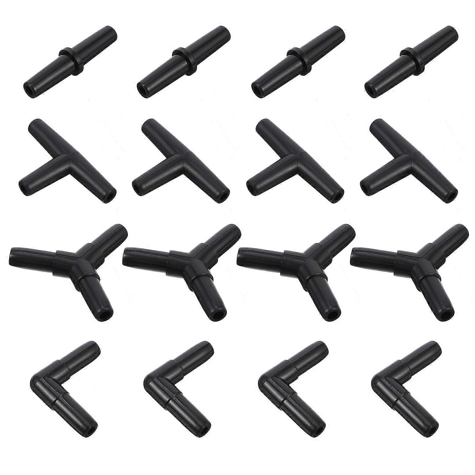 Aquarium Air Pump Connector Plastic Inline for Oxygen Use 160Pcs Set