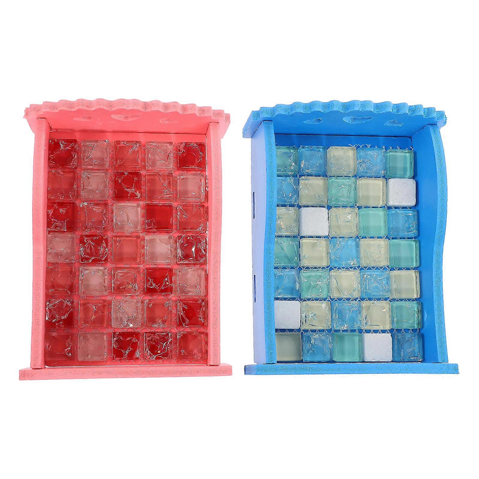 Hamster Cooling Mat 2Pcs Comfortable Design Ideal For Summer Cooling Indoor Pet Use Blue Color Rectangular Shape With Cooling Function