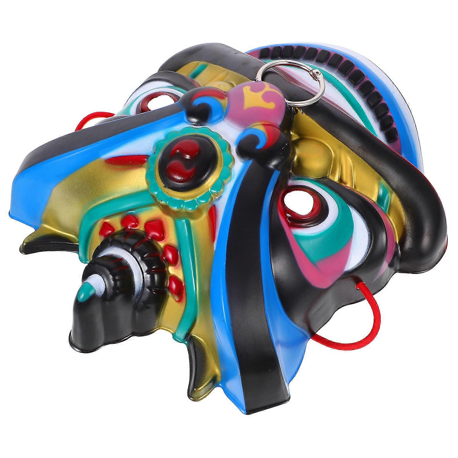 Dancing Lion Mask Chinese Style Performance Prop For Stage Shows Cultural Events 1Set