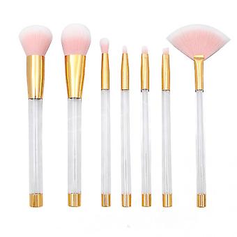 Veeki 7pcs Glitter Makeup Brushes Set DIY Quicksand Handle Makeup Brush for Foundation Powder Concealer Blush with Empty Handle Sand Brushesstyle 6