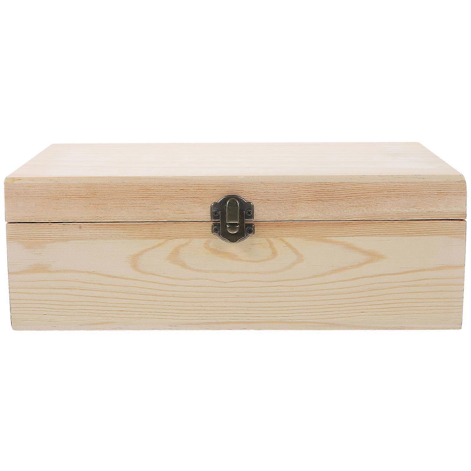 Wooden Essential Oils Box 3Pcs Storage Case for Presentation Light Brown Simple Design Rectangular Shape