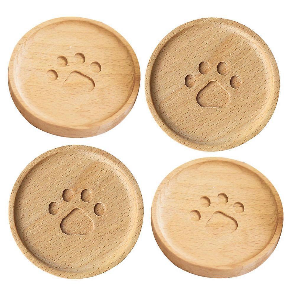Wood Coasters for Drinks Beech Wood Hold Cups 20Pcs Round Shape