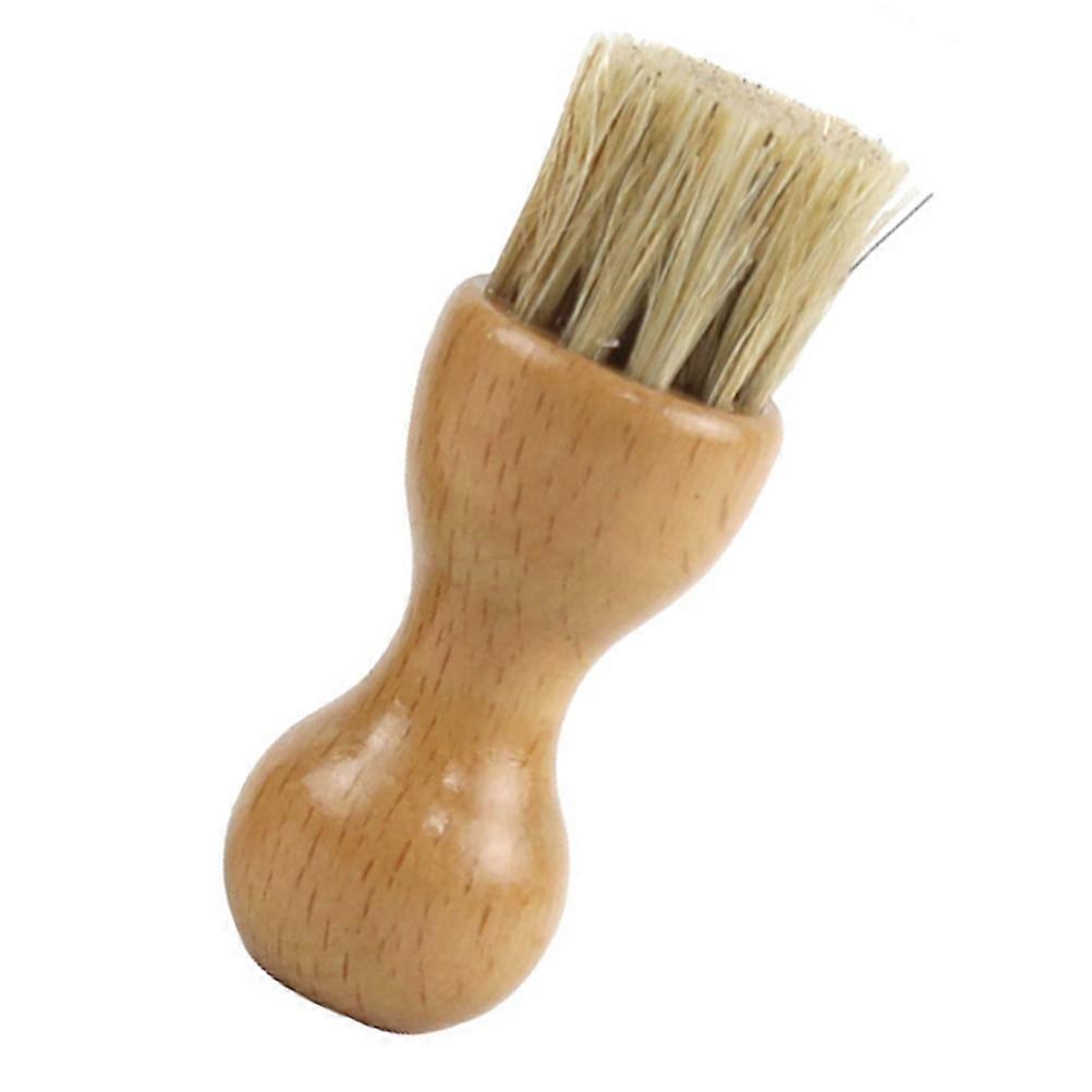 Brush for Shoes Wooden Handle for Cleaning Use 3Pcs Multifunctional