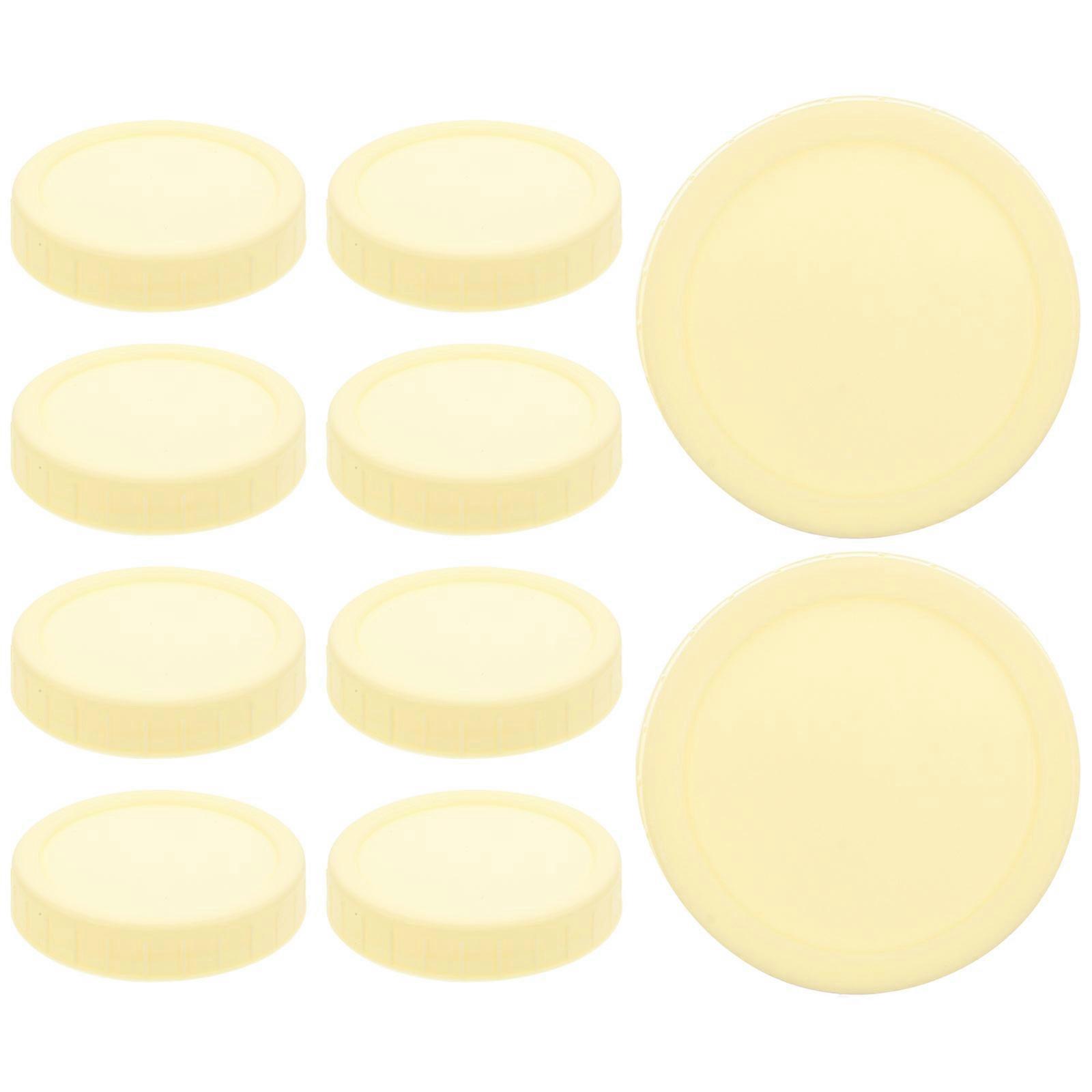 Mason Jar Lids Yellow Covers for Jars Sealing 10Pcs Set