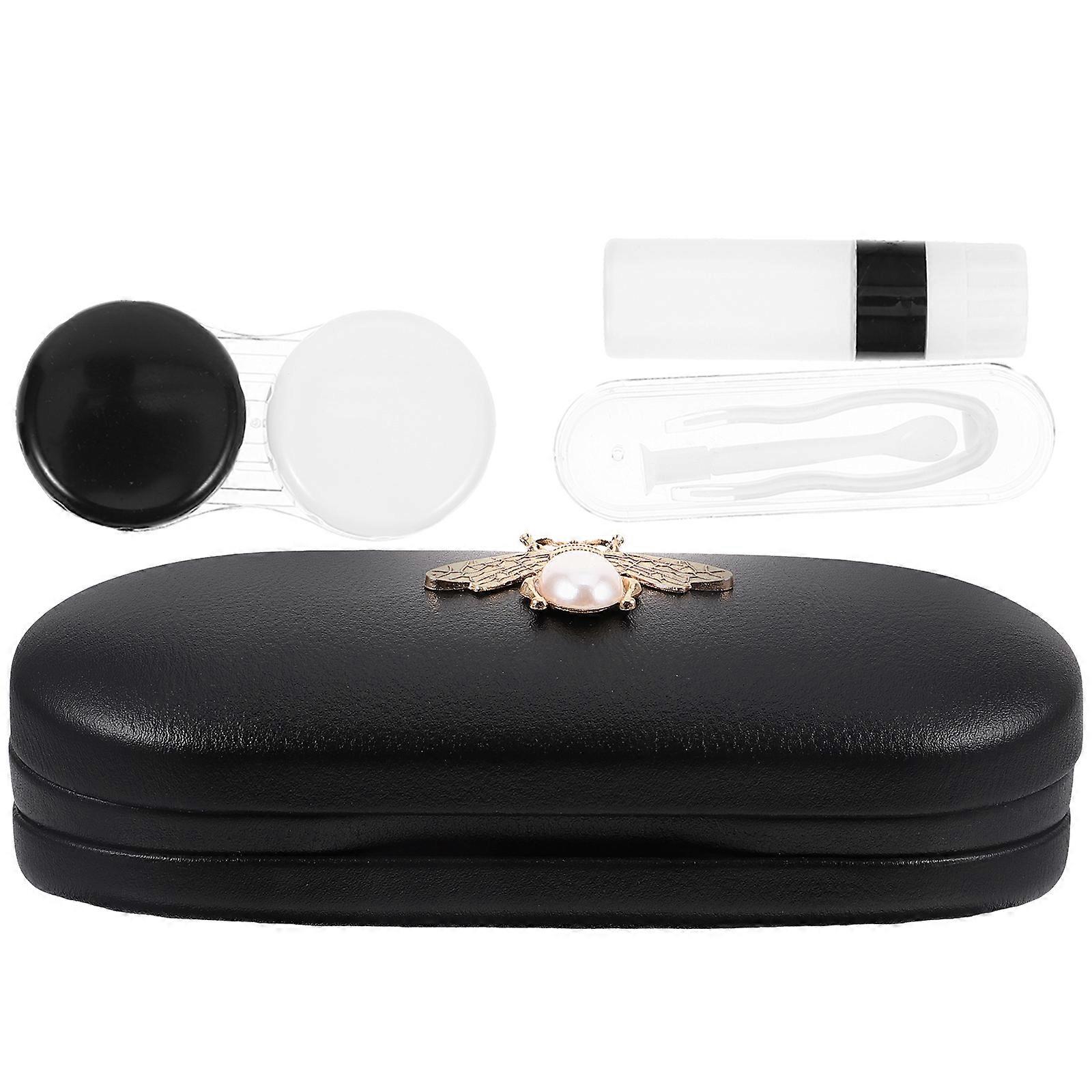 Double Layer Glasses Case for Storage with 5Pcs Hard Shell Containers