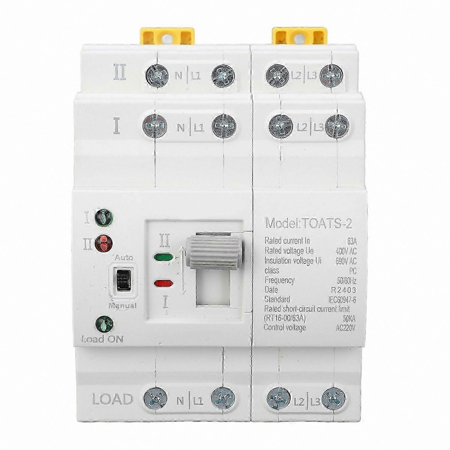 Automatic Transfer Switch 4P 63A for Home Emergency Generator 220V Power Changeover Solution