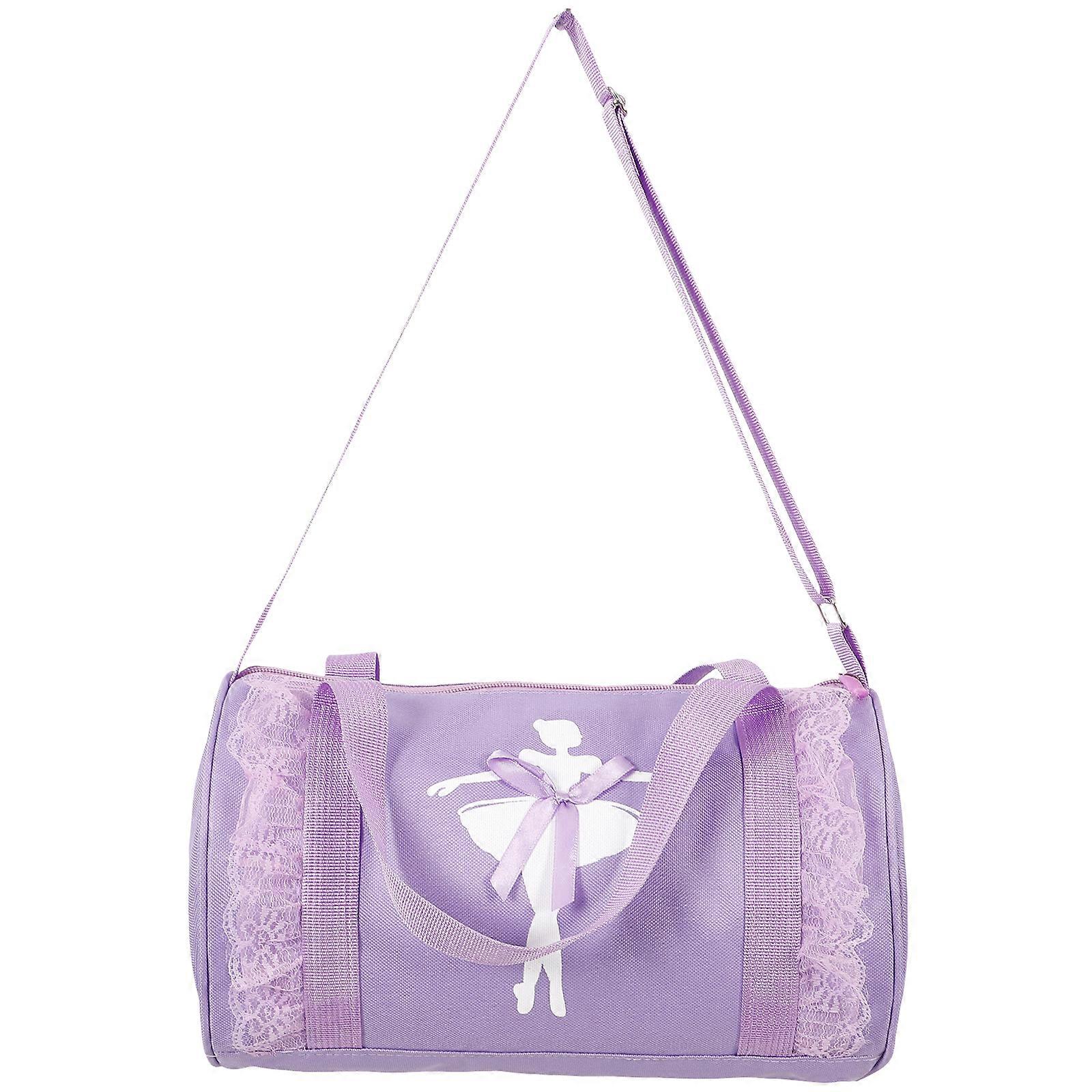 Portable Ballet Dance Bag Single Shoulder for Storage Use in Purple