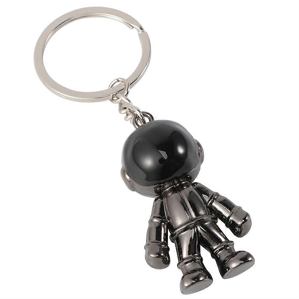 Astronaut Shaped Key Chains 4 Pcs Bag Hanging Decors For Daily Use Compact Size Black Unique Design
