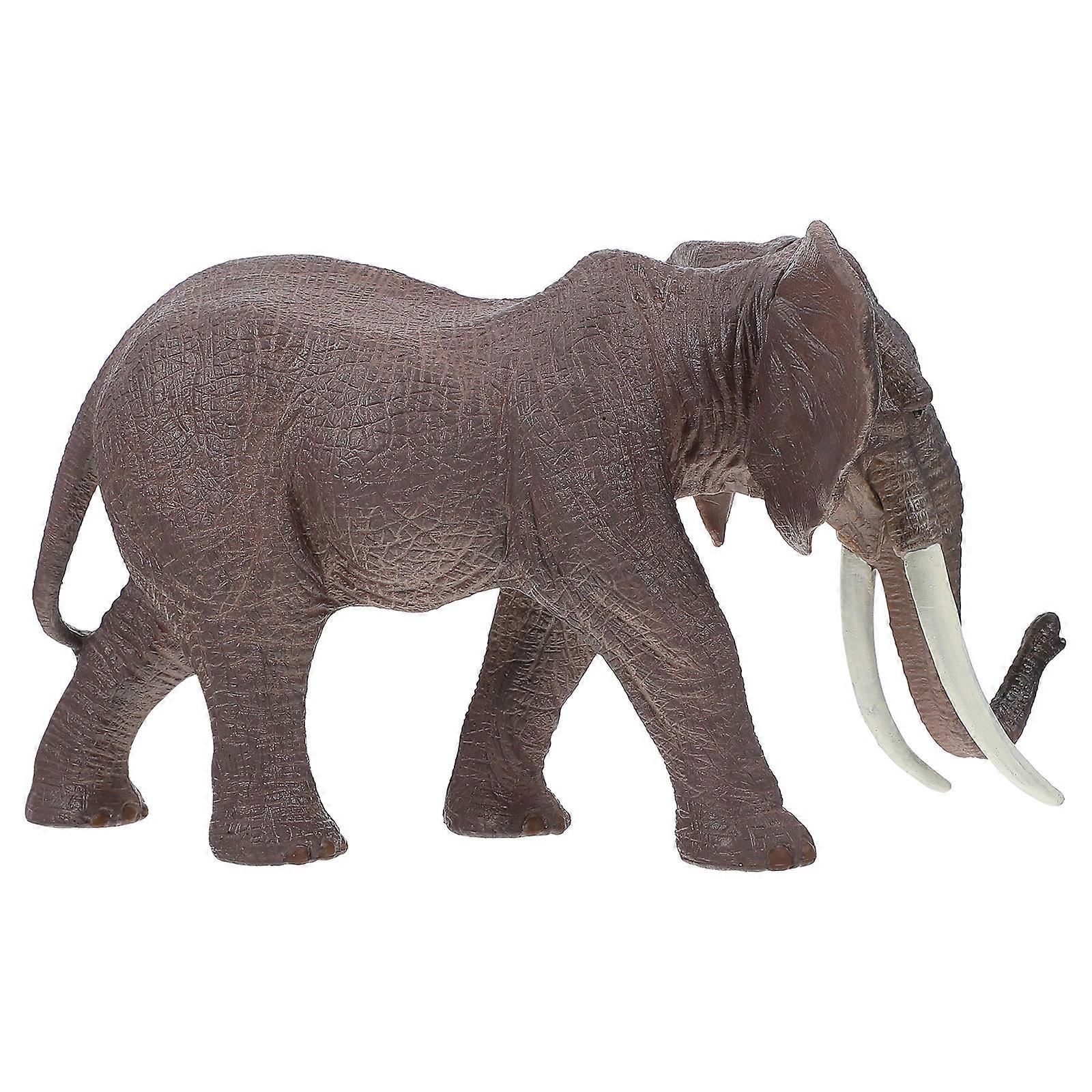Simulation Elephant Toy for Decoration Grey Elephant Static Solid Animal Model