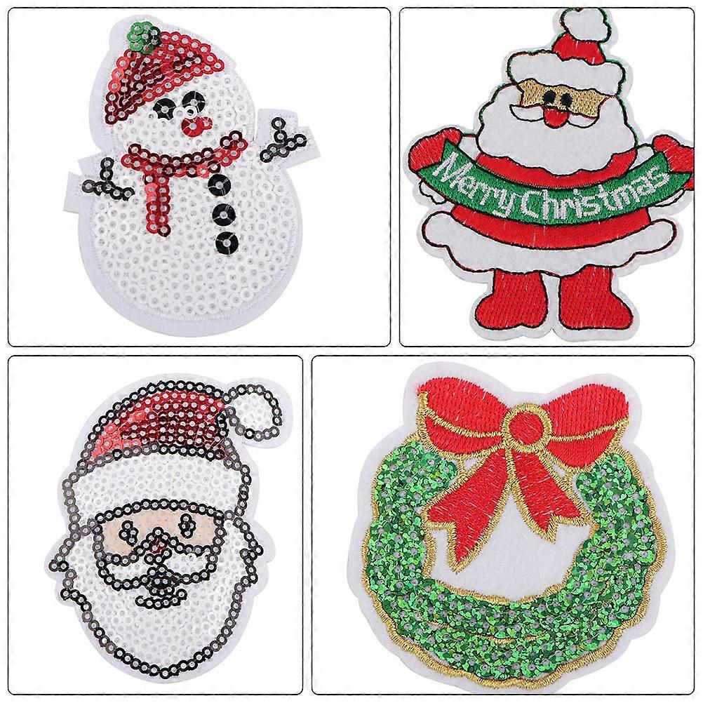 Embroidery Patches 22Pcs Snowman Stickers For Friends Cover Broken Holes Assorted Color Suitable For Customization