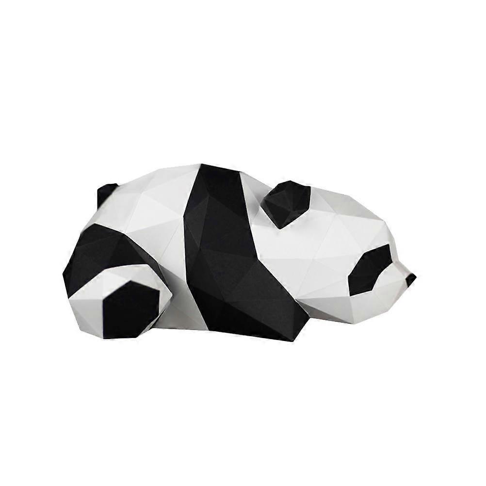 3D Geometric Origami Lovely Panda Paper Model Decoration 2Pcs Set
