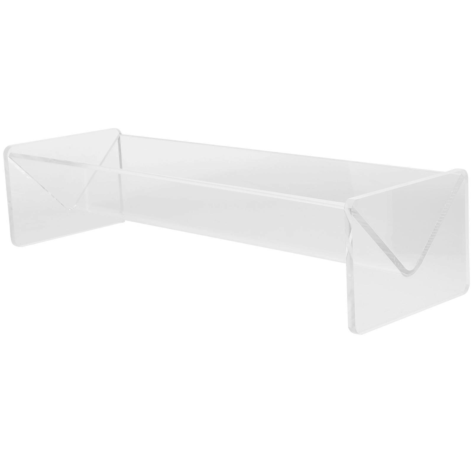 Food Display Rack Transparent Cookie Platter Rectangular Design For Home Users 5CM Height 1Set