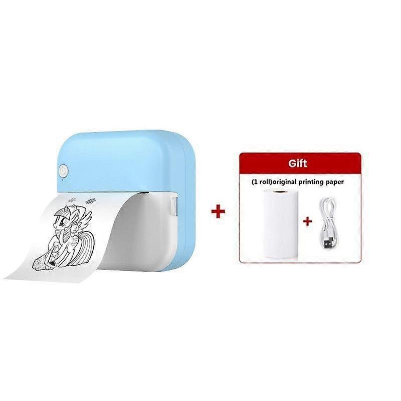 M3 Portable Thermal Printer Blue (With Printing Paper Roll)