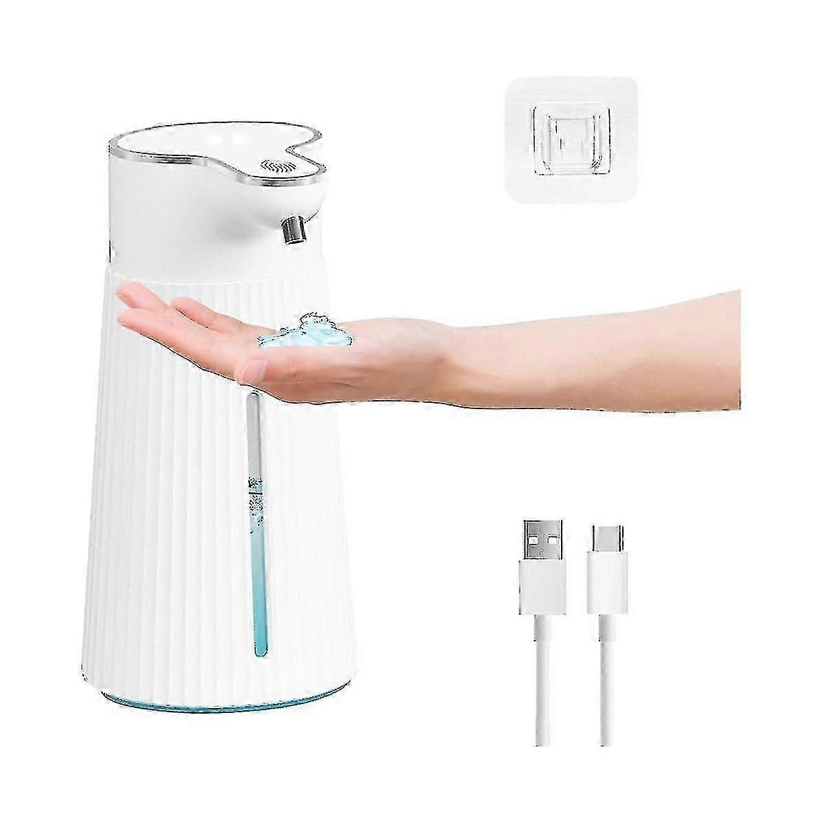 Exquisite Automatic Soap Dispenser, Automatic Wall Mount Soap Dispenser, 400ml Usb Rechargeable Electric Soap