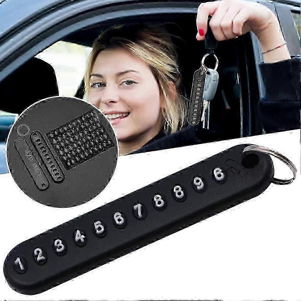 Anti-lost Number Plate Car Key Loss Prevention Mobile Phone Number Tag Keychain
