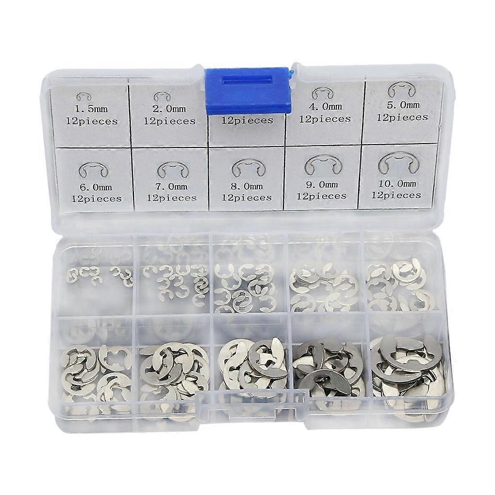 120pcs/set Wide Application Range E-type Circlips For Various Projects And Repairs Kit Circlip