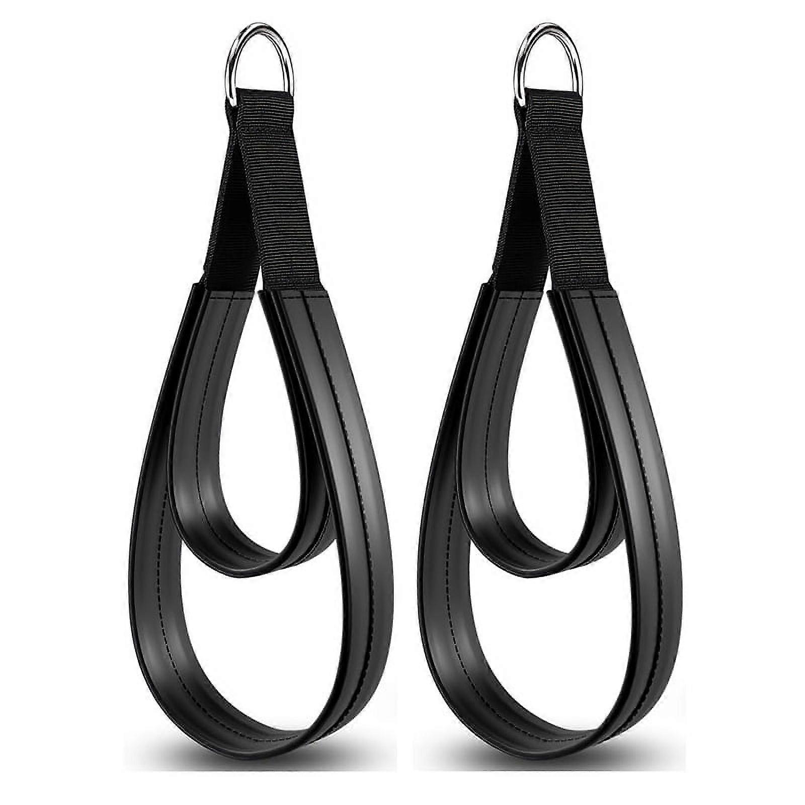 2PCS Pilates Straps, Pilates Double Loop Straps for Reformer, Fitness D-Ring Straps Double Loops Padded