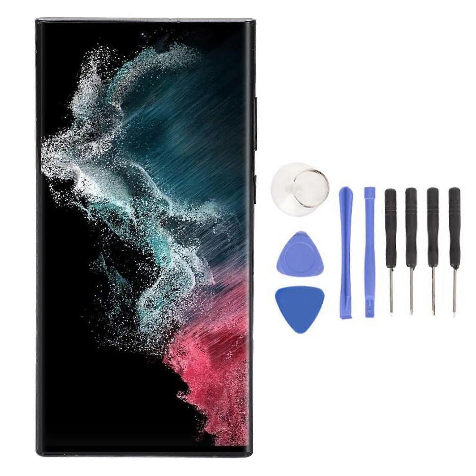 Phone LCD Screen Replacement Organic Light Emitting Diode Touch Digitizer Display Screen Assembly for Galaxy S22 Ultra Matte Black