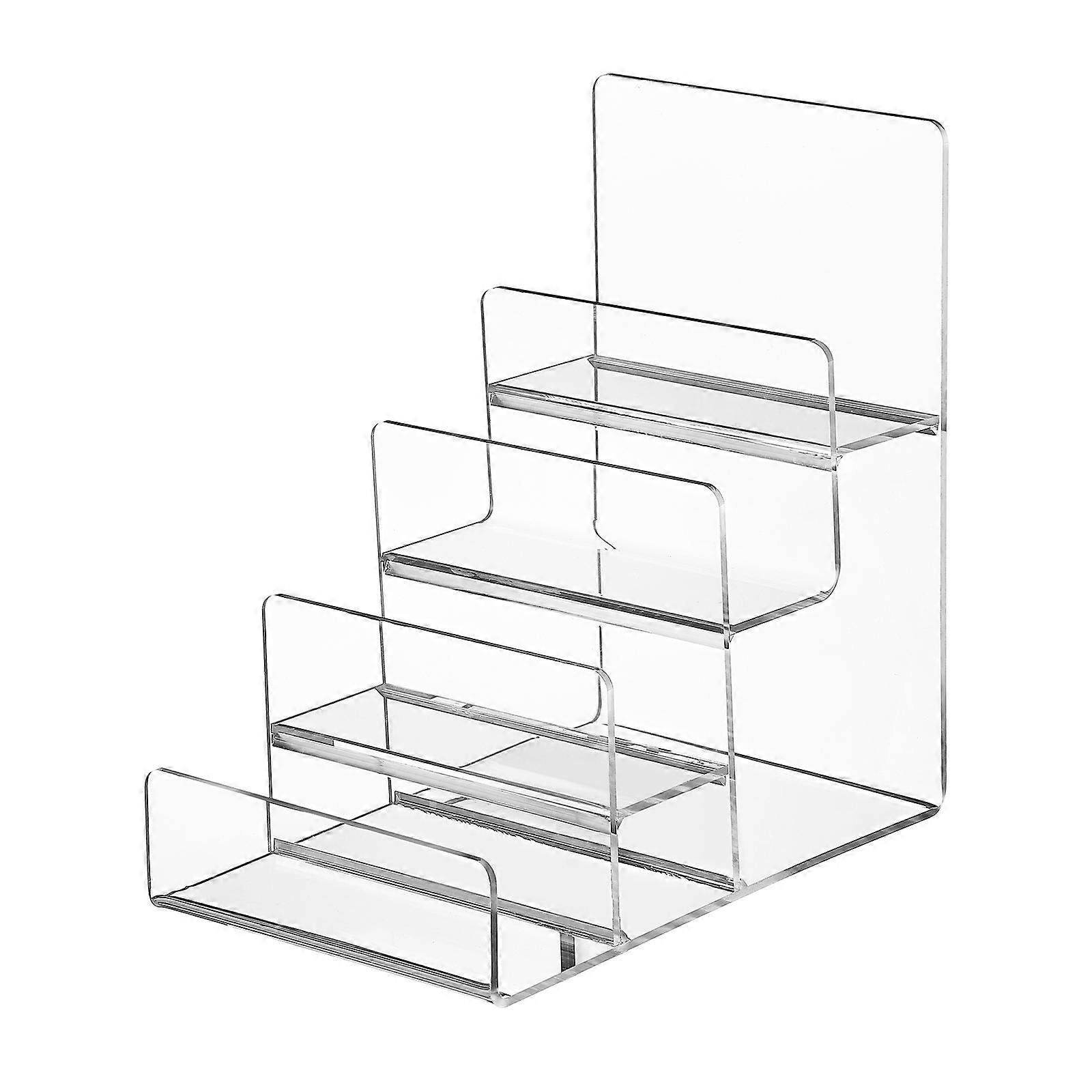 Transparent Acrylic Wallet Holder Rack for 3Pcs Display Use
