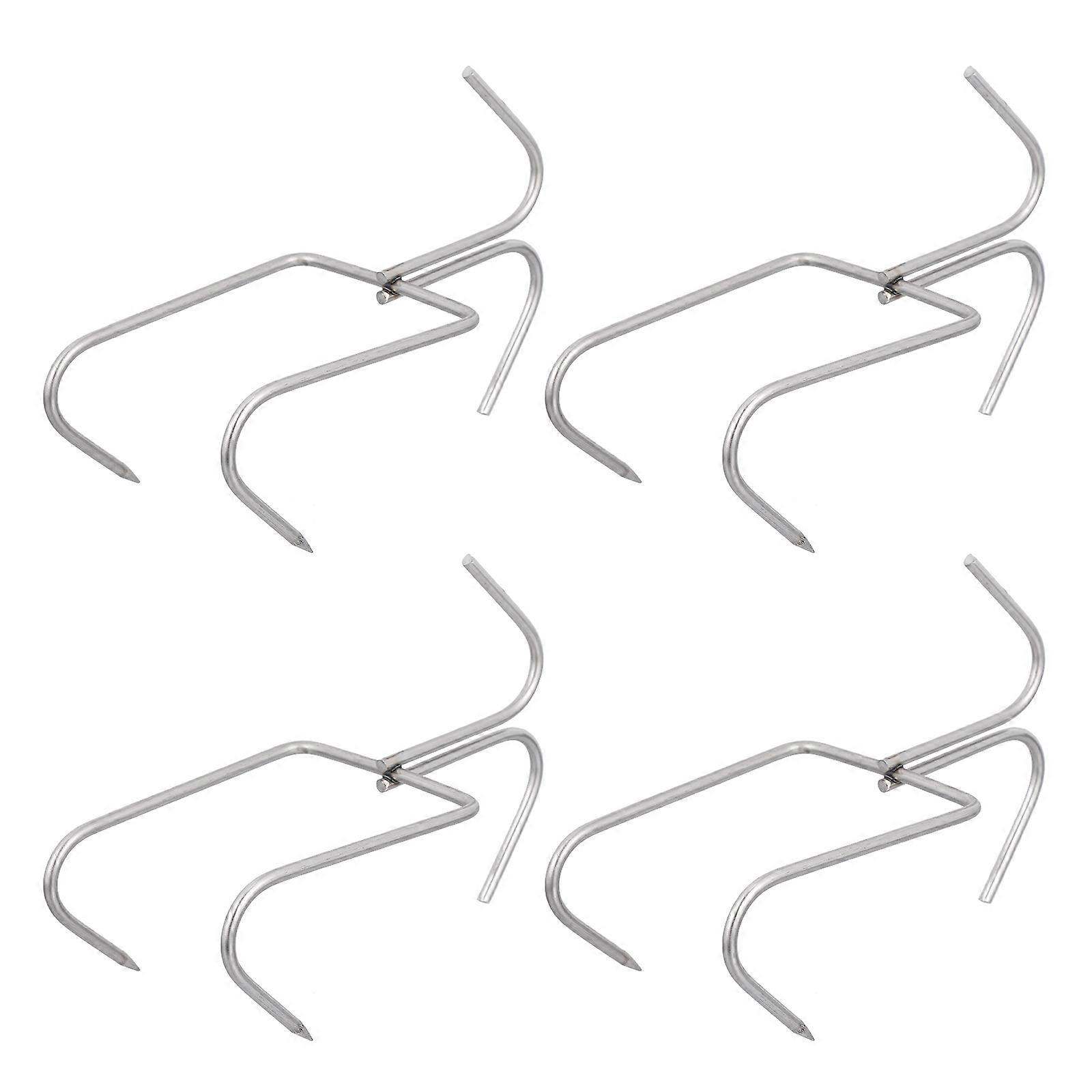 Kitchen Meat Hooks Stainless Steel for Hanging 8Pcs Bbq Double Row