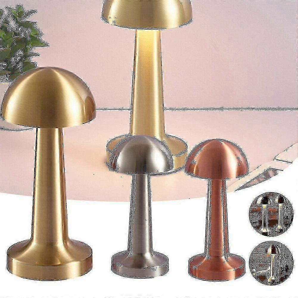 Dumbbel Shape Rechargeable Metal Led Table Lamp Touch Sensor Desk Light Bedroom Restaurant Bar Decor