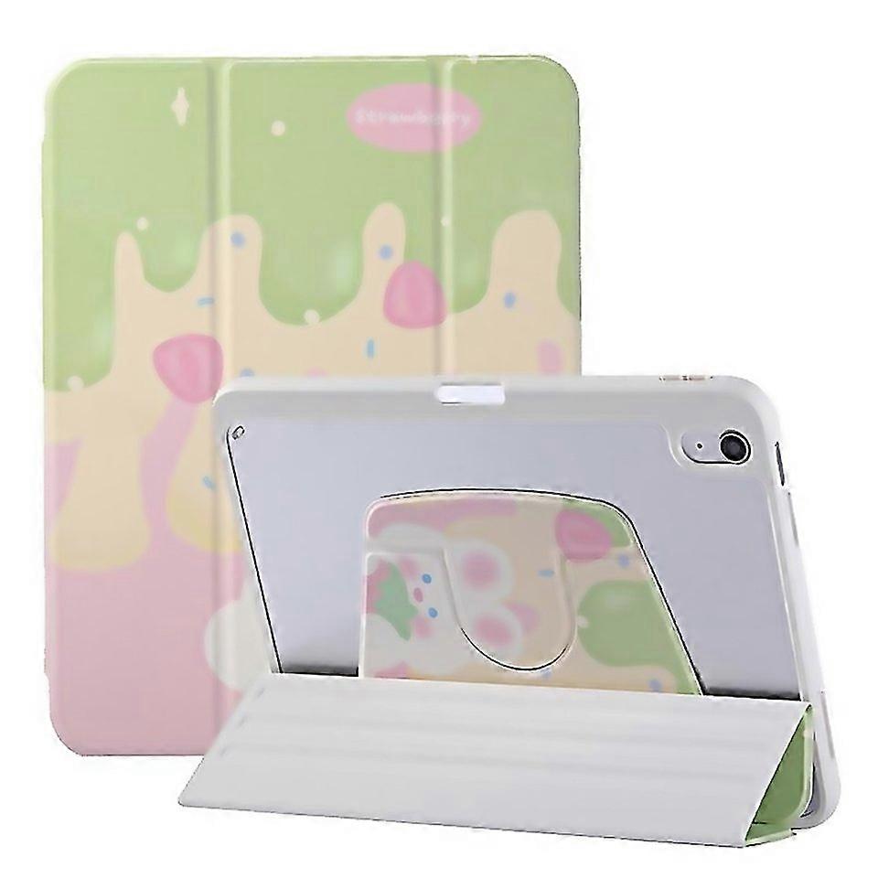 For 3fold 360 Rotation Painted Leather Smart Tablet Suitable For Everyday Use