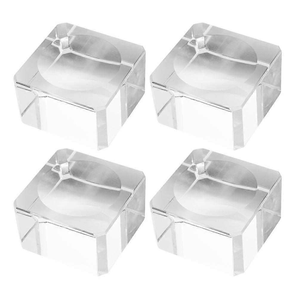 Crystal Ball Display Holder Transparent Concave Stand 4Pcs for Sphere