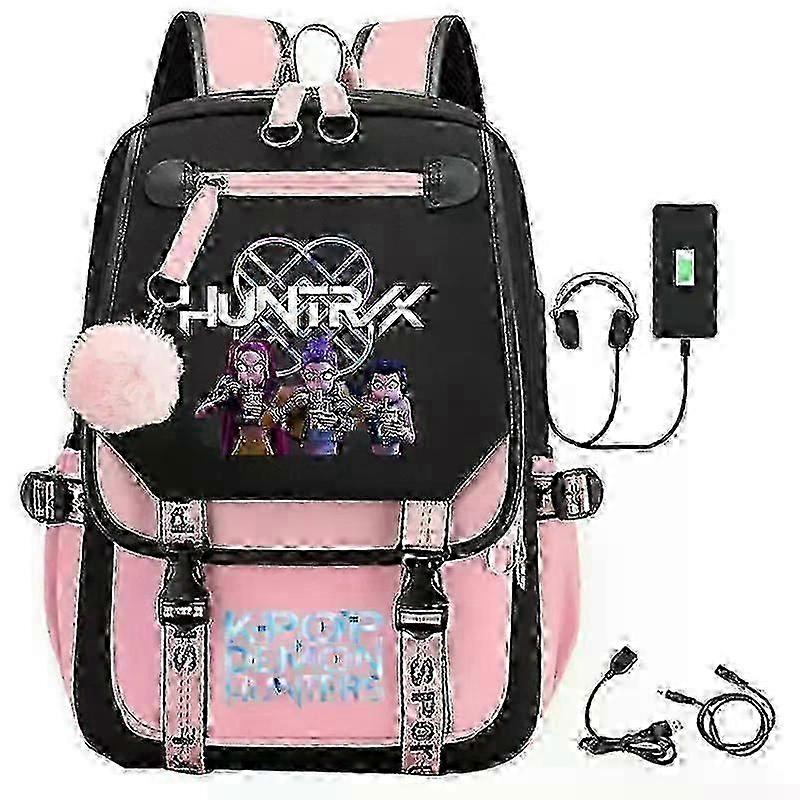 K-Pop Demon Hunters Anime School Plecak Śliczna torba z nadrukiem kreskówek dla studentów.