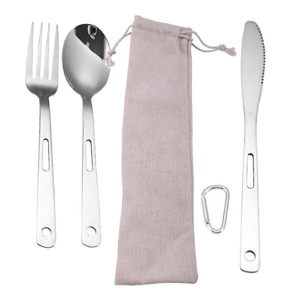 Portable Camping and Picnic Tableware Set Grill Utensils Cutlery Flatware Travel Outdoor Use Titanium