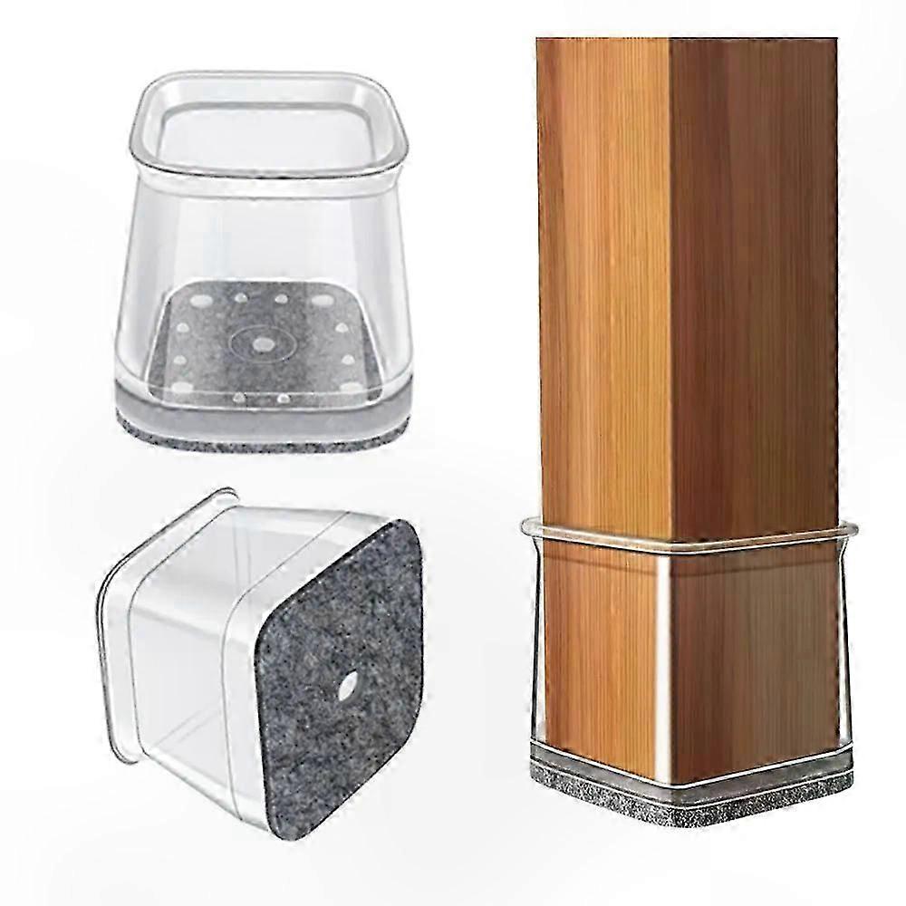 32 τεμάχια προστατευτικά δαπέδου για τετράγωνα πόδια καρέκλας, μαξιλαράκια επίπλων από τσόχα για ξύλινα δάπεδα, χωρίς γρατσουνιές και με μείωση θορύβου