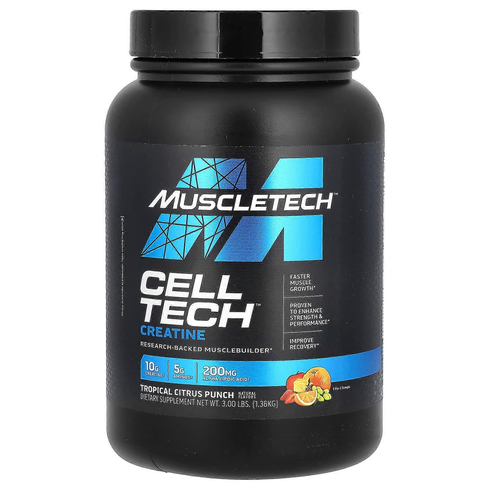 Cell Tech Creatine, Tropical Citrus Punch, 3 lbs (1.36 kg)