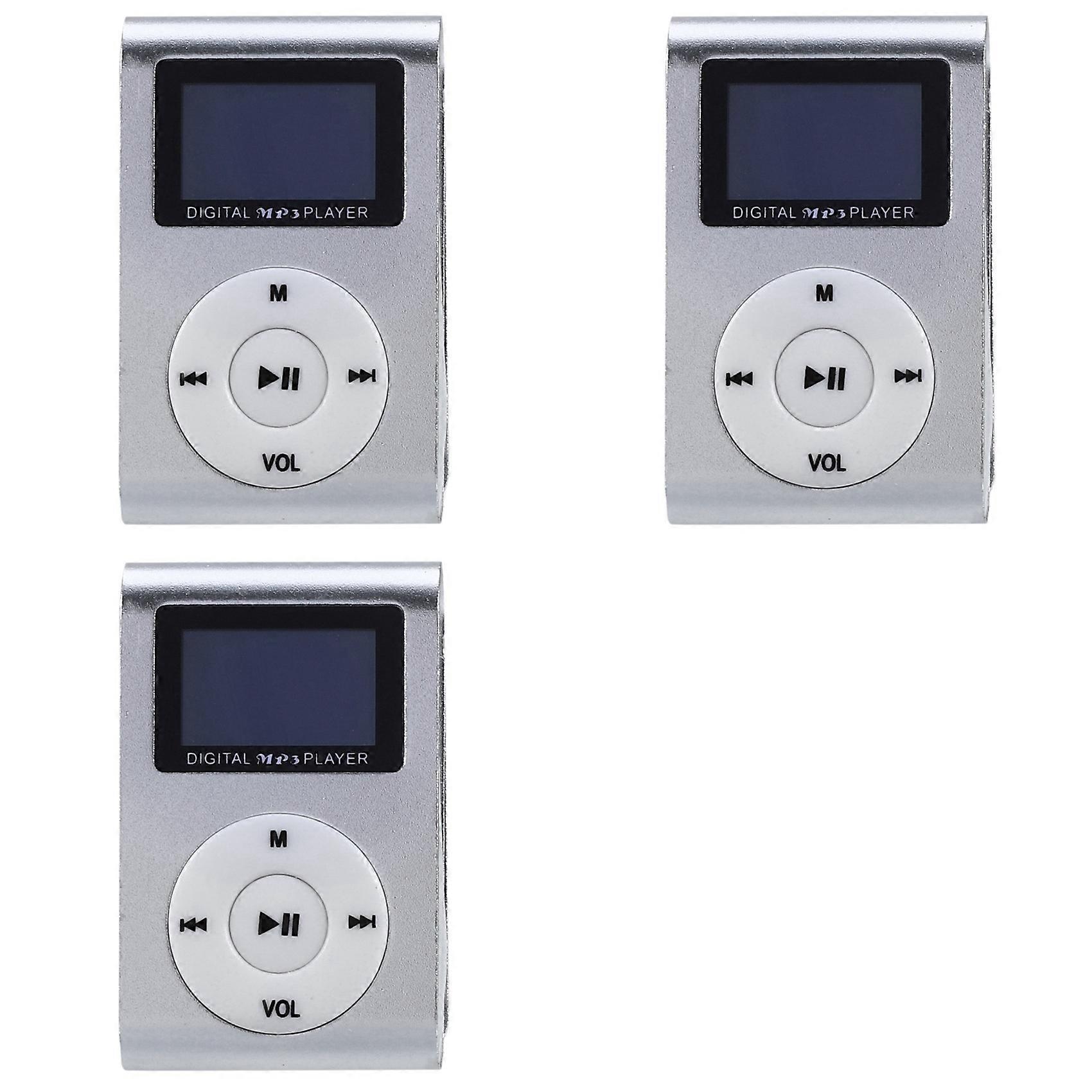 3X Mini USB Clip MP3 Player Video Screen Support 32GB Micro-SD TF Card