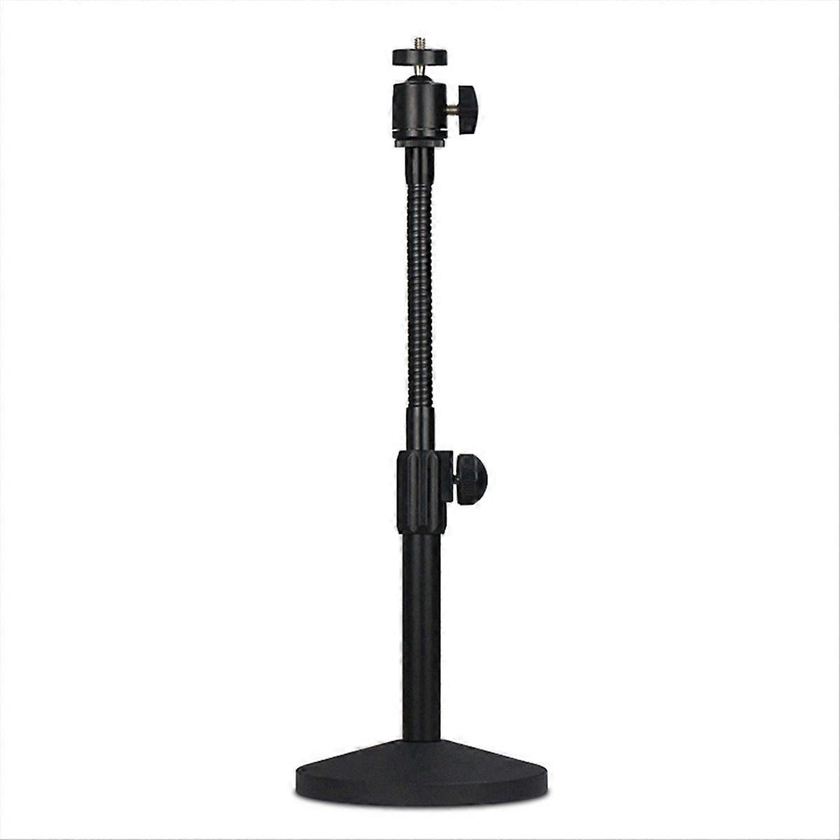 Hose Desktop Webcam Stand Adjustable Metal Desk Tripod Streaming Support with Sturdy Mount Base