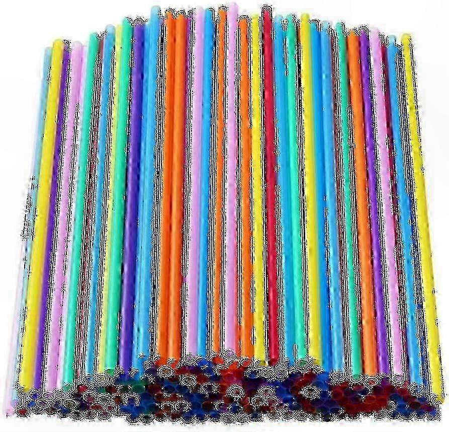1000 Pack Vibrant Plastic Drinking Straws for Everyday Use