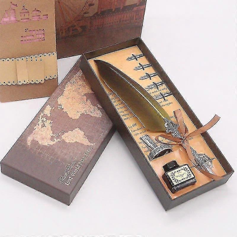 Vintage στυλό φτερού, vintage στυλό γραφής πένας εμβύθισης φτερού, επαγγελματικό δώρο