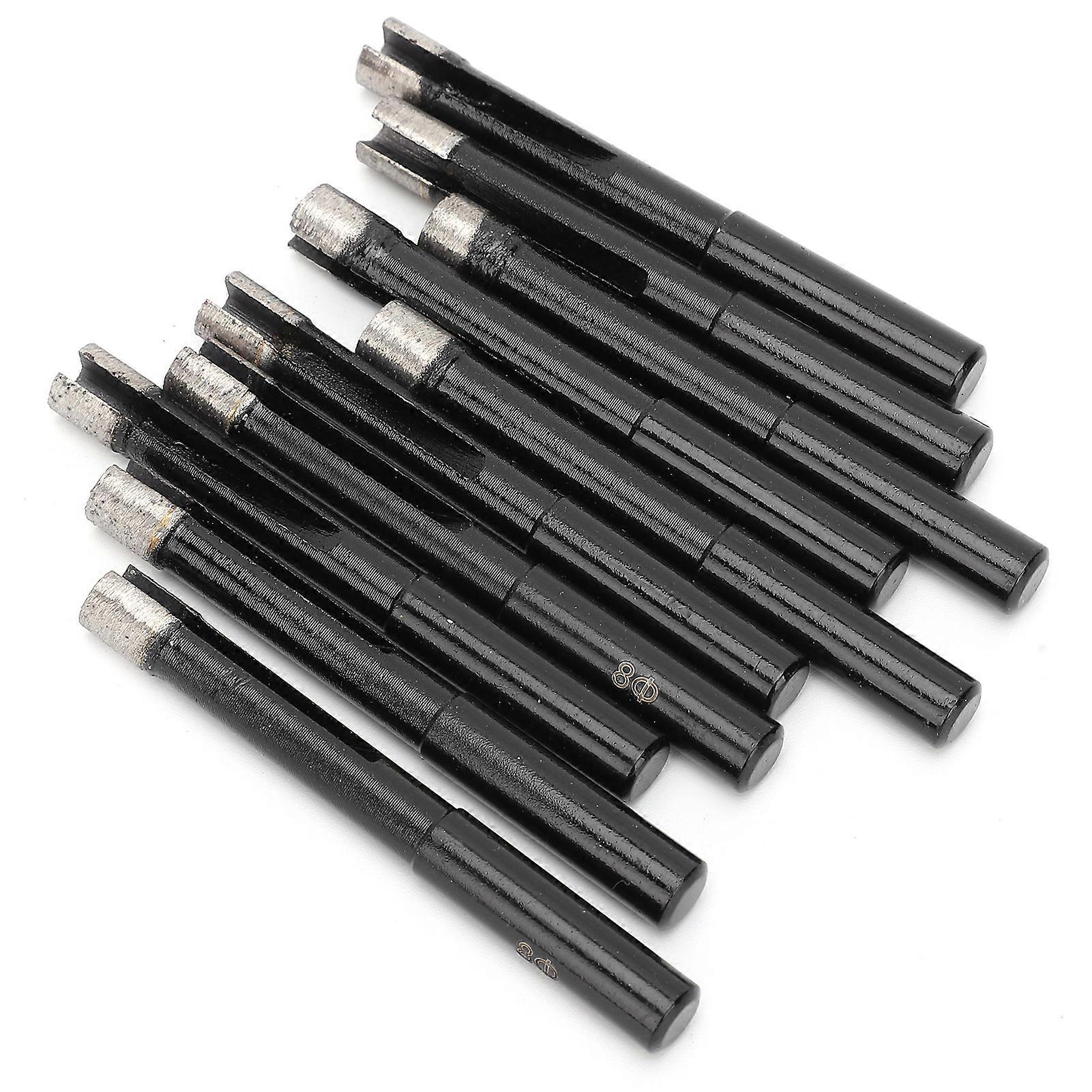 10Pcs 8mm Diamond Drill Bit Kit for Tile Marble Granite Cutting