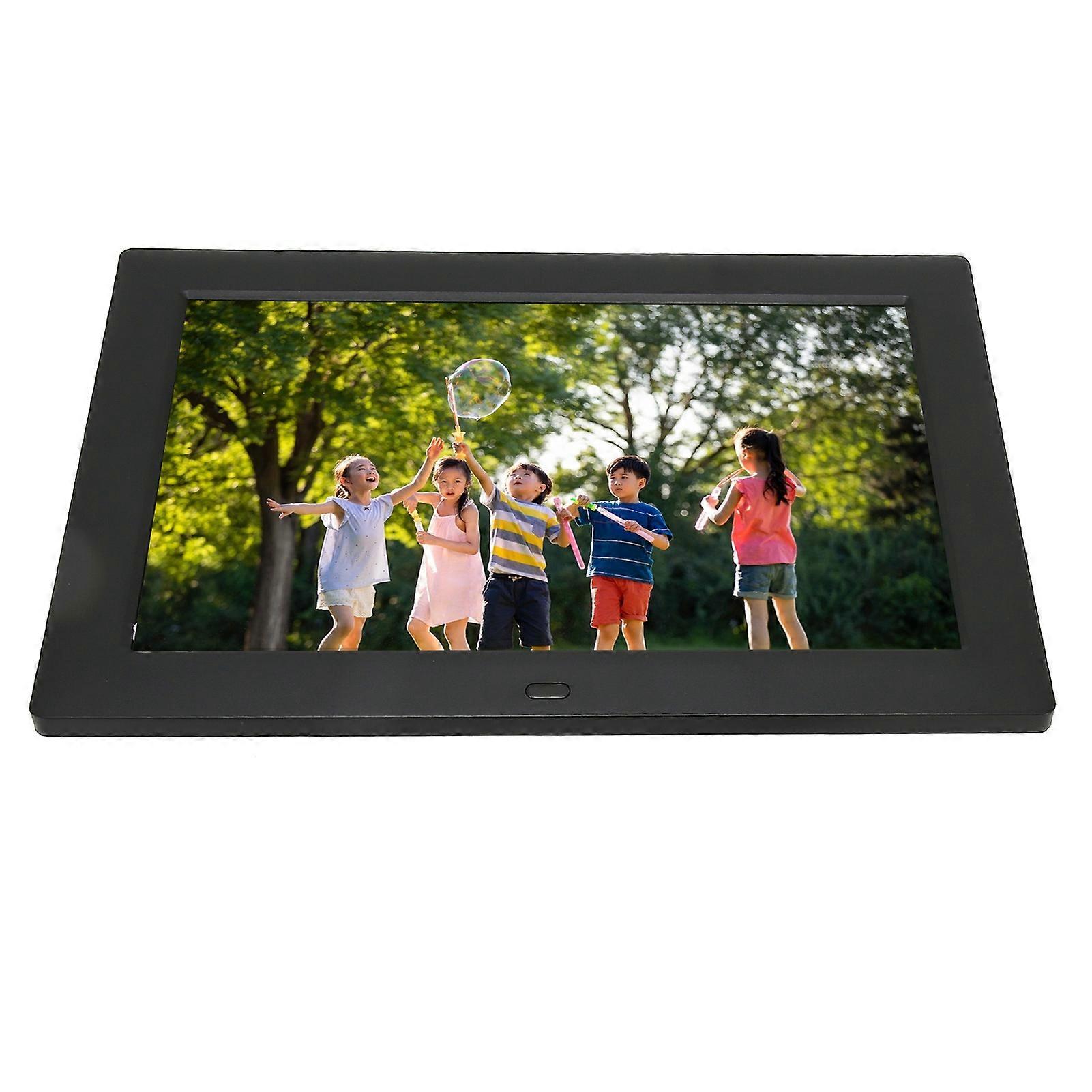 12 Inch Digital Picture Frame HD IPS Screen Multifunction Electronic Photo Frame with Remote Control for Home 110‑240V EU Plug 