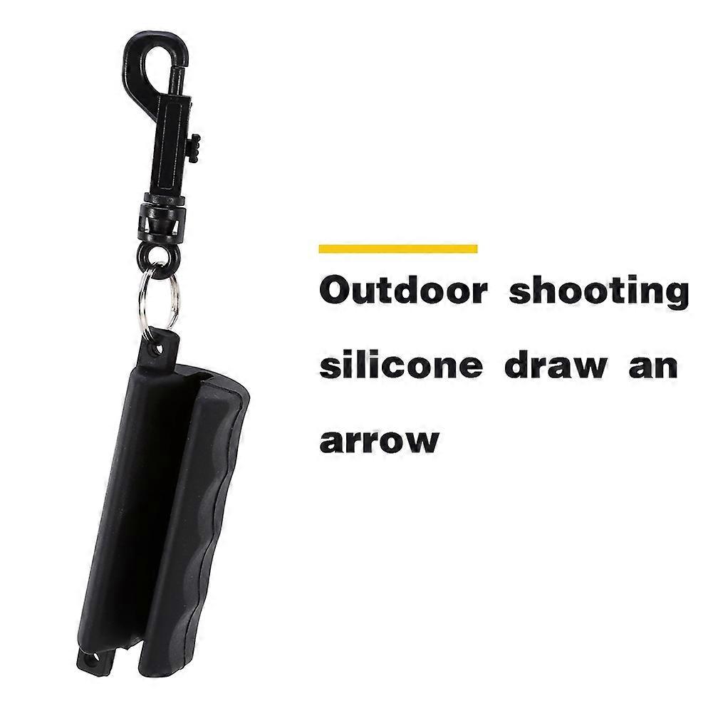1xBlack Silicone Keychain Archery Arrow Puller For Target Hunting Bow Shooting