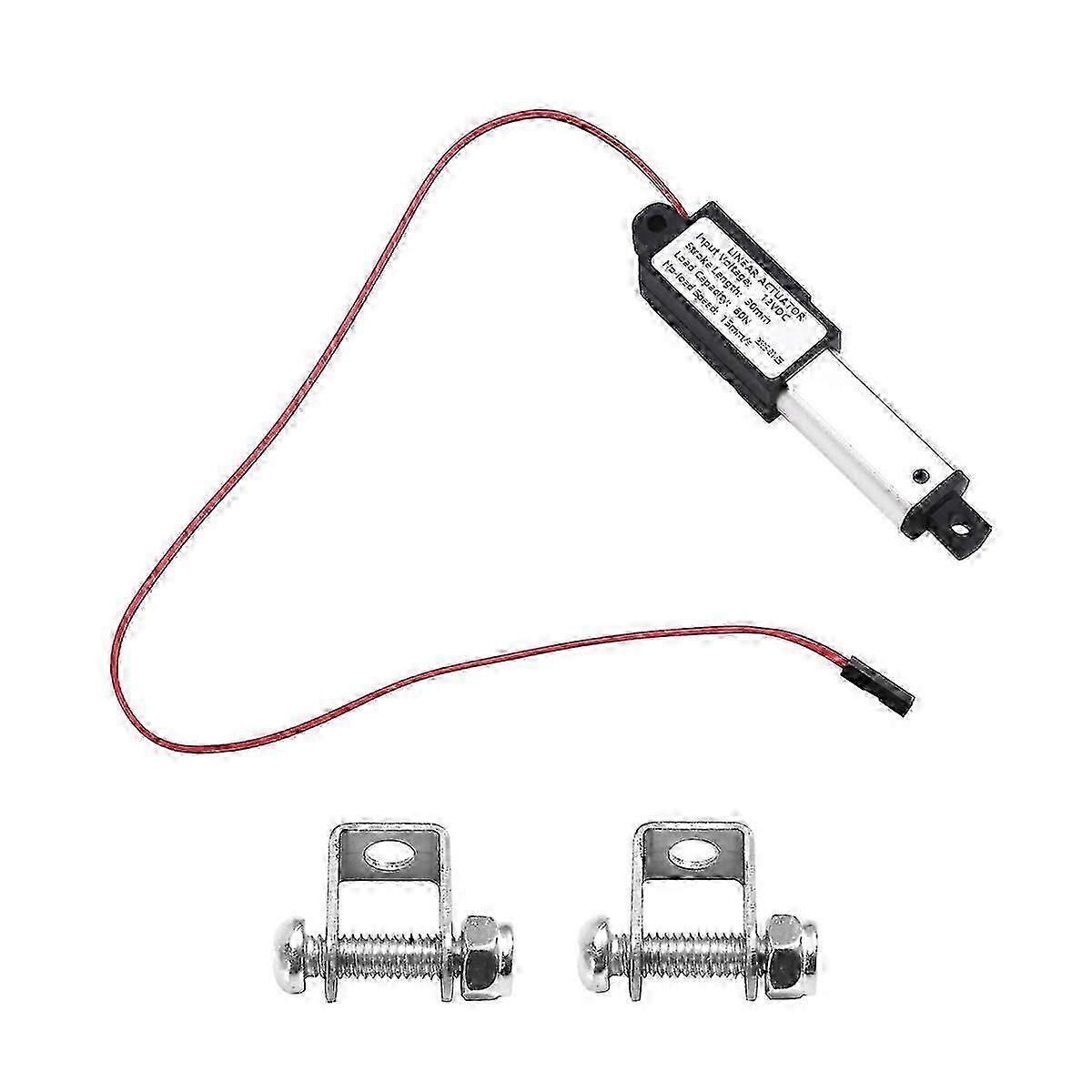 Micro-Type Linear Actuator,1In Stroke,60N/13.5lb,Speed 15mm/S Mini Electric Waterproof Actuator Motor LinearActuator 12V