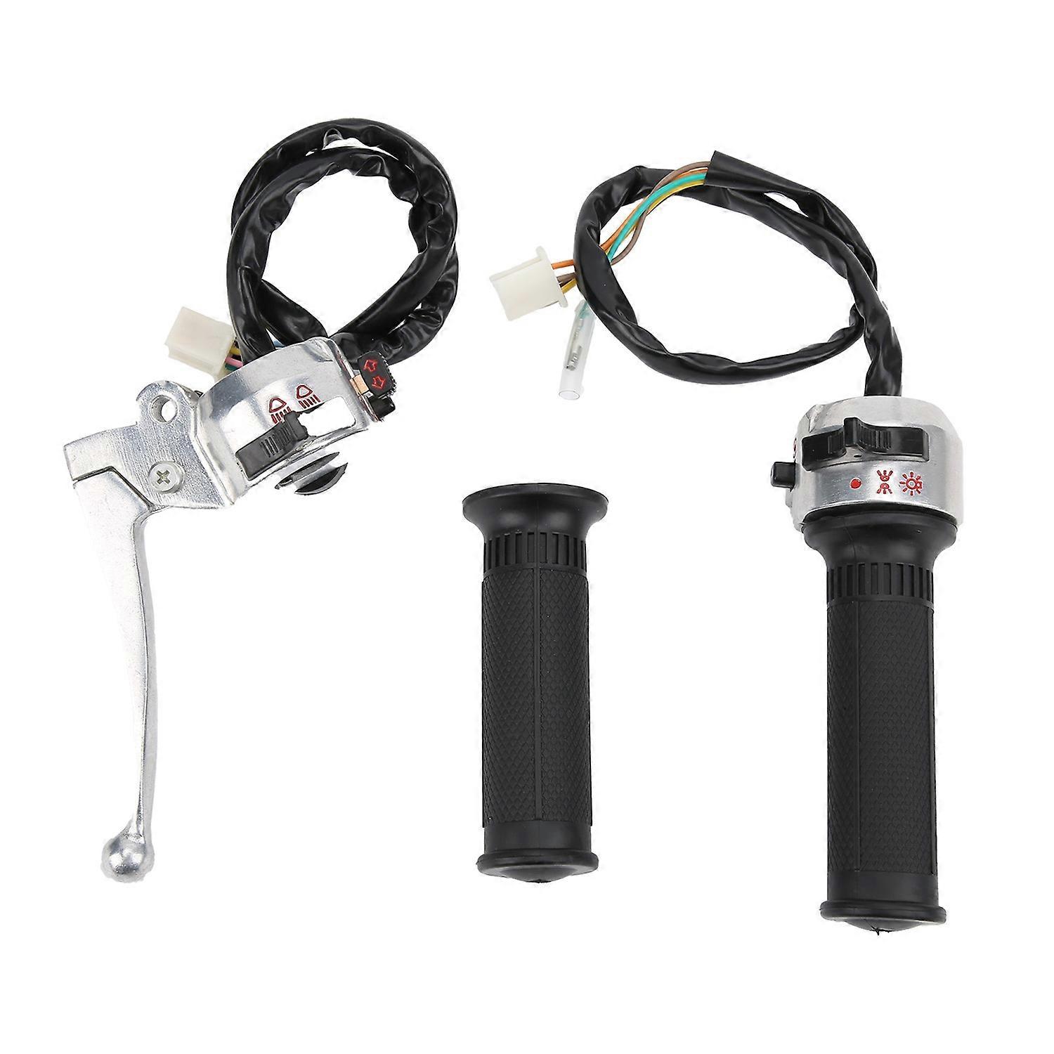 Throttle Grip Assembly Brake Lever Handlebar Grip Switch with Wiring Harness for Monkey Z50 50CC Z50