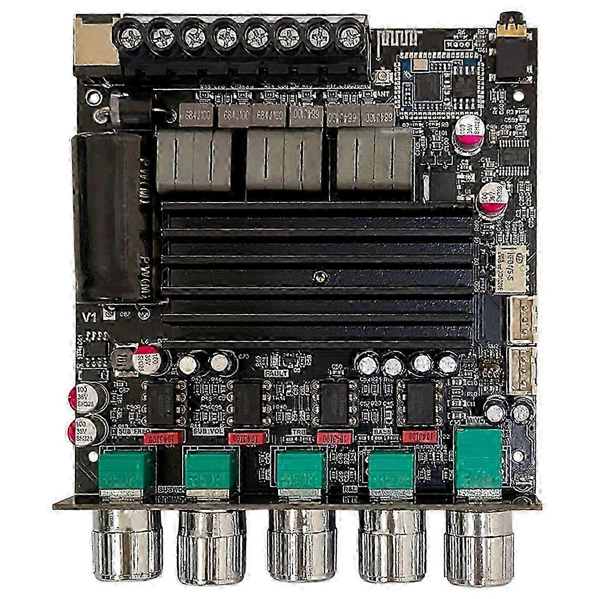 Bluetooth Power Amplifier Board 2.1Channel 2X100W+200W Subwoofer QCC3034 TPA3221 Digital Power Amplifier Module