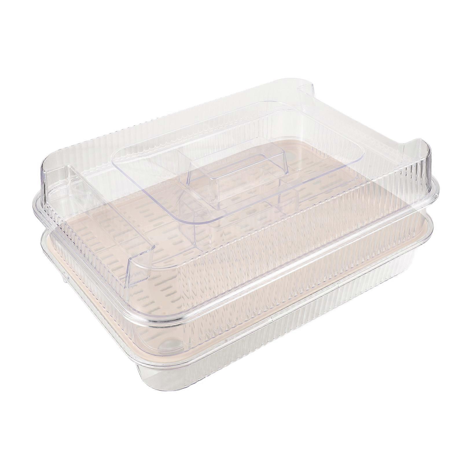 Ice Box Chilled Serving Tray for Storage with Multi Compartment Design