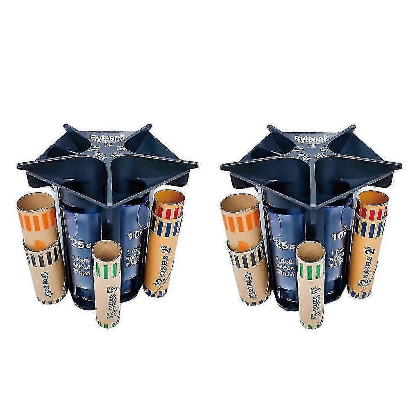 For Coin Counter Coin Sorter Tube Creative 5in1 Change Sorter Coin Organizer Change Counter Machine