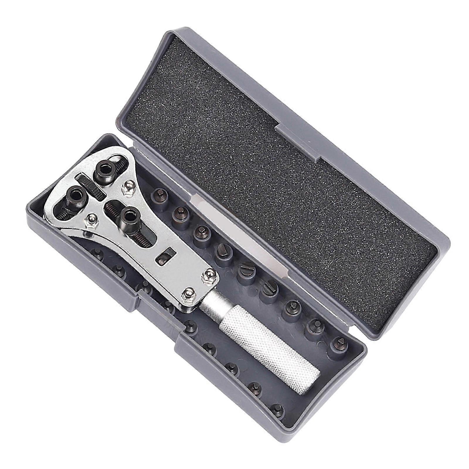 MultiPurpose Watch Back Opener Three Prong Steel Repair Tool with Easy Grip Handle for Various Watch Model And Brand  Grey