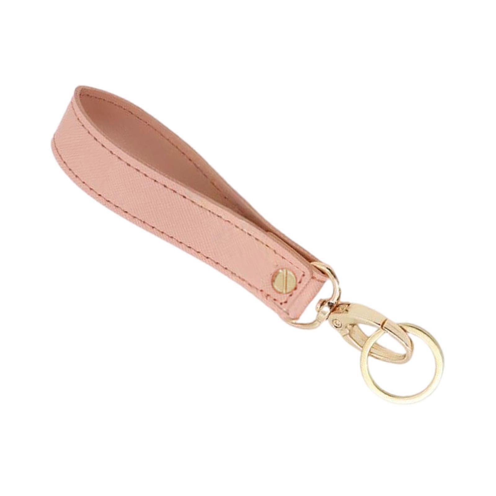 Sustainable Leather Key Fob Bucolic Design Compact Size Perfect for Minimalist Enthusiasts and Commuters  Pink